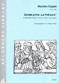 Sonata La Pellicana op.1 für Blockflöte (Violine/Kornett). Violone und Orgel (Theorbe) Partitur und Stimmen