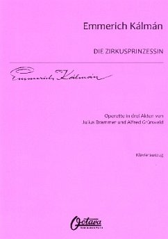 Cover Die Zirkusprinzessin Klavierauszug (dt)