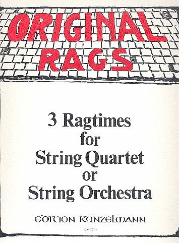 3 Ragtimes (Band 1) für Streichquartett Partitur und 5 Stimmen