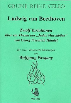 Cover 12 Variationen über 'Judas Macchabäus' von Händel für 2 Violoncelli Spielpartitur