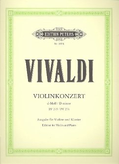 Konzert d-Moll PV276 für Violine und Streicher für Violine und Klavier