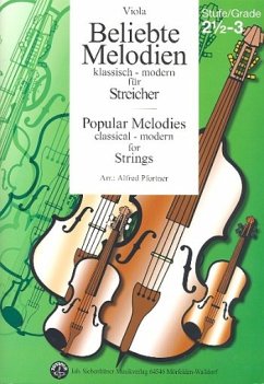 Cover Beliebte Melodien Band 4 (Stufe 2,5-3) für Streichorchester Viola