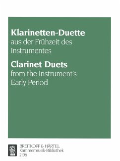 Cover Klarinetten-Duette aus der Frühzeit des Instruments Partitur