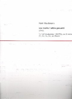 Cover Vox mortis / alldie Gesualdi für 5 Stimmen (SSATB), 4 Streicher und Klavier Partitur Din A3