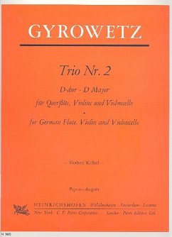 Cover Trio D-Dur Nr.2 für Flöte, Violine und Violoncello 3 Stimmen