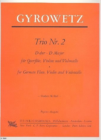 Trio D-Dur Nr.2 für Flöte, Violine und Violoncello 3 Stimmen Trio D-Dur Nr.2 für Flöte, Violine und Violoncello 3 Stimmen