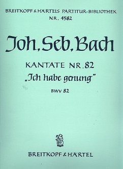 Cover Ich habe genung Kantate Nr.82 BWV82 Partitur (dt)