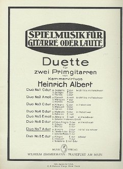 Cover Duett A-Dur Nr.7 für 2 Primgitarren Stimmen