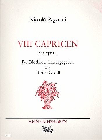 8 Capricen op.1 für Altblockflöte solo 8 Capricen op.1 für Altblockflöte solo