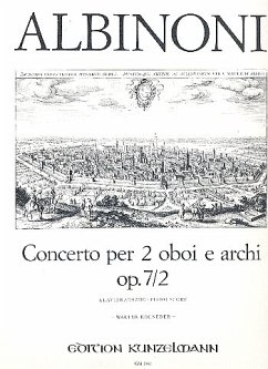 Cover Konzert C-Dur op.7,2 für 2 Oboen und Streichorchester für 2 Oboen und Klavier