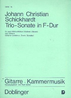 Cover Triosonate F-Dur für 2 Altblockflöten und Gitarre 4 Stimmen