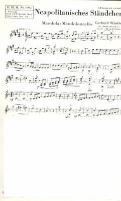 Cover Neapolitanisches Ständchen für Zupforchester Mandola