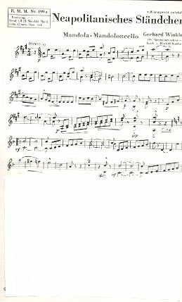 Neapolitanisches Ständchen für Zupforchester Mandola Neapolitanisches Ständchen für Zupforchester Mandola