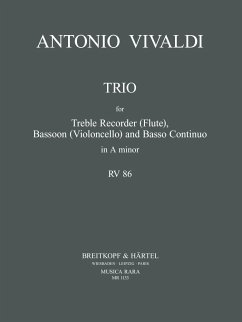 Cover Trio a-Moll RV86 für Altblockflöte (Flöte), Fagott (Violoncello) und Bc Partitur und Stimmen