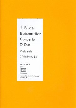 Concerto D-Dur für Viola, 2 Violinen und Bc Partitur und Stimmen