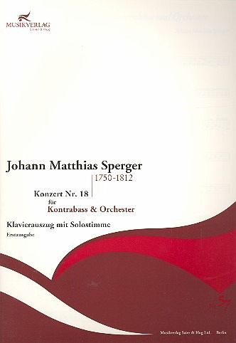 Konzert c-Moll Nr.18 für Kontrabass und Orchester für Kontrabass und Klavier Konzert c-Moll Nr.18 für Kontrabass und Orchester für Kontrabass und Klavier