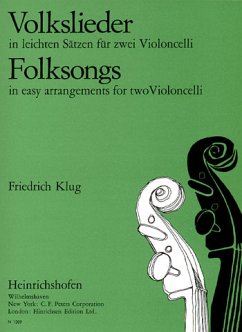 Cover Volkslieder in leichten Sätzen für 2 Violoncelli Stimmen