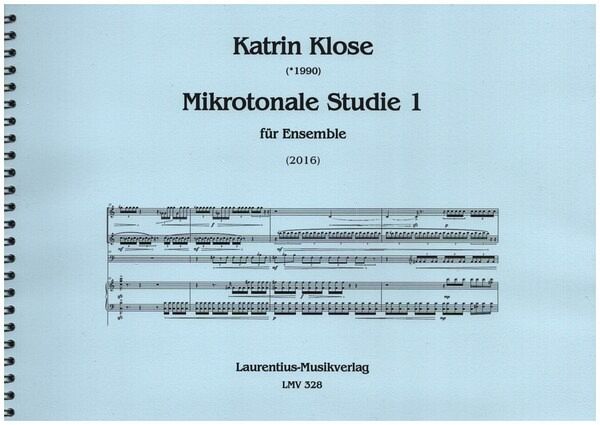 Mikrotonale Studie Band 1 für Ensemble Partitur
