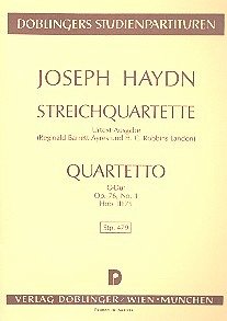 Cover Streichquartett G-Dur op.76,1 Hob.III:75 Studienpartitur