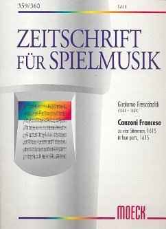 Canzoni francese zu 4 Stimmen Partitur