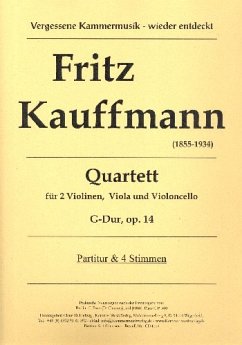 Cover Quartett G-Dur op.14 für 2 Violinen, Viola und Violoncello Partitur und Stimmen