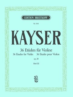 Cover 36 Etüden op.20 Band 3 für Violine