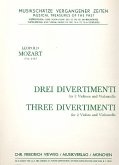 3 Divertimenti für 2 Violinen und Violoncello Stimmen 3 Divertimenti für 2 Violinen und Violoncello Stimmen