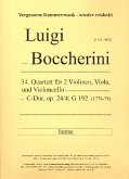 Quartett C-Dur Nr.34 op.24,4 G192 für 2 Violinen, Viola und Violoncello Partitur und Stimmen Quartett C-Dur Nr.34 op.24,4 G192 für 2 Violinen, Viola und Violoncello Partitur und Stimmen