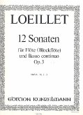 12 Sonaten op.3 Band 1 (Nr.1-3) für Flöte und Bc