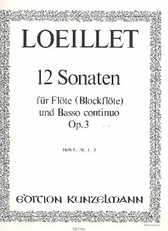 Cover 12 Sonaten op.3 Band 1 (Nr.1-3) für Flöte und Bc