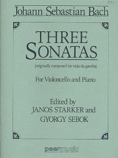 Cover 3 Sonatas for violoncello and piano