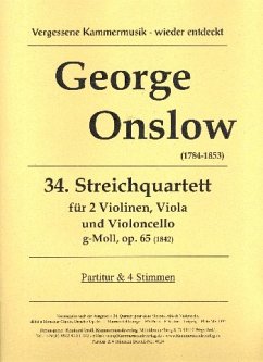 Cover Quartett g-Moll Nr.34 op.65 für 2 Violinen, Viola und Violoncello Partitur und Stimmen