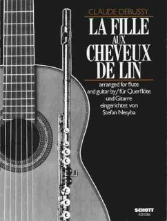 Cover La fille aux cheveux de lin for flute and guitar score and part