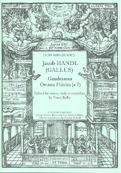 Cover Gaudeamus omnes fideles ŕ 7 for voices, recorders or viols (SSAATTB) score and parts