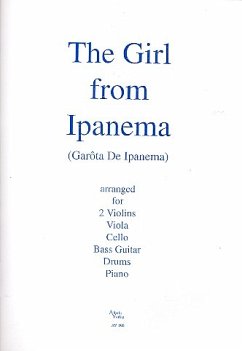 Cover The Girl from Ipanema: for 2 violins, viola, cello, bass guitar, drums and piano score and parts