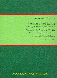 Cover Konzert e-Moll RV484 für Fagott, Streichorchester und Bc Streicherset (3-3-2-2+Cembalo )