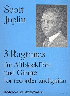 Cover 3 Ragtimes für Altblockflöte und Gitarre Partitur und 2 Stimmen
