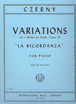 Variations op.33 La Ricordanza for piano Variations op.33 La Ricordanza for piano