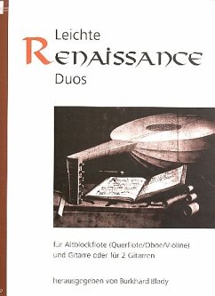 Cover Leichte Renaissance-Duos für Altblockflöte (Flöte/Oboe/Violine) und Gitarre (2 Gitarren), Partitur