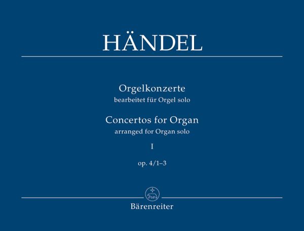 Konzerte op.4 Band 1 (Nr.1-3) für Orgel