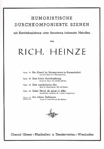 Ein fideles Gefängnis op.113 Terzett für 2 Tenöre, Baß (Bariton) und Klavier
