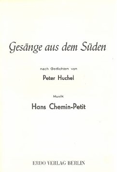 Cover Gesänge aus dem Süden nach Gedichten von Peter Huchel für Gesang und Klavier