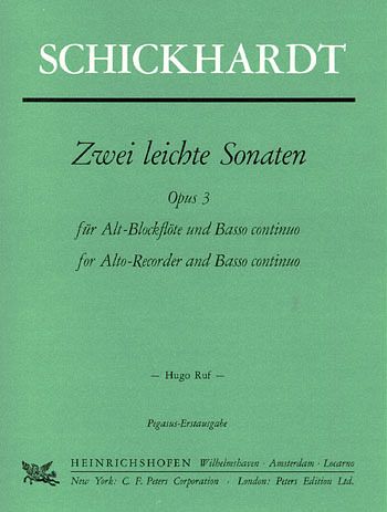 2 leichte Sonaten op.3 für Altblockflöte und Bc 2 leichte Sonaten op.3 für Altblockflöte und Bc