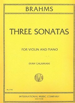 Cover 3 Sonatas op.78, op.100 and op.108 for violin and piano