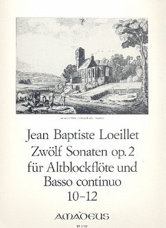 12 Sonaten op.2 Band 4 Nr.10-12 für Altblockflöte und Klavier