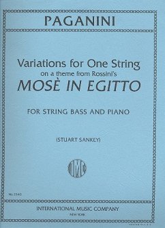 Variations for 1 string on a Theme from Rossini's Moses in Egypt for double bass and piano