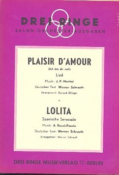 Cover Plaisir d'amour und Lolita: für Salonorchester
