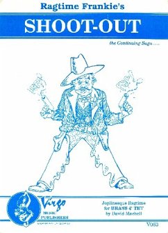 Cover Ragtime Frankie's Shoot-out for 4 brass instruments score and parts