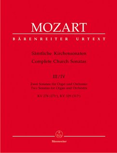 Cover 2 Sonaten C-Dur KV278 und KV329 für Orgel und Orchester Partitur