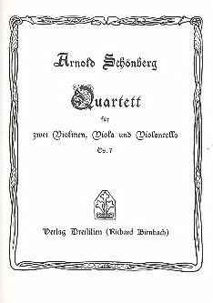 Cover Streichquartett op.7 Studienpartitur